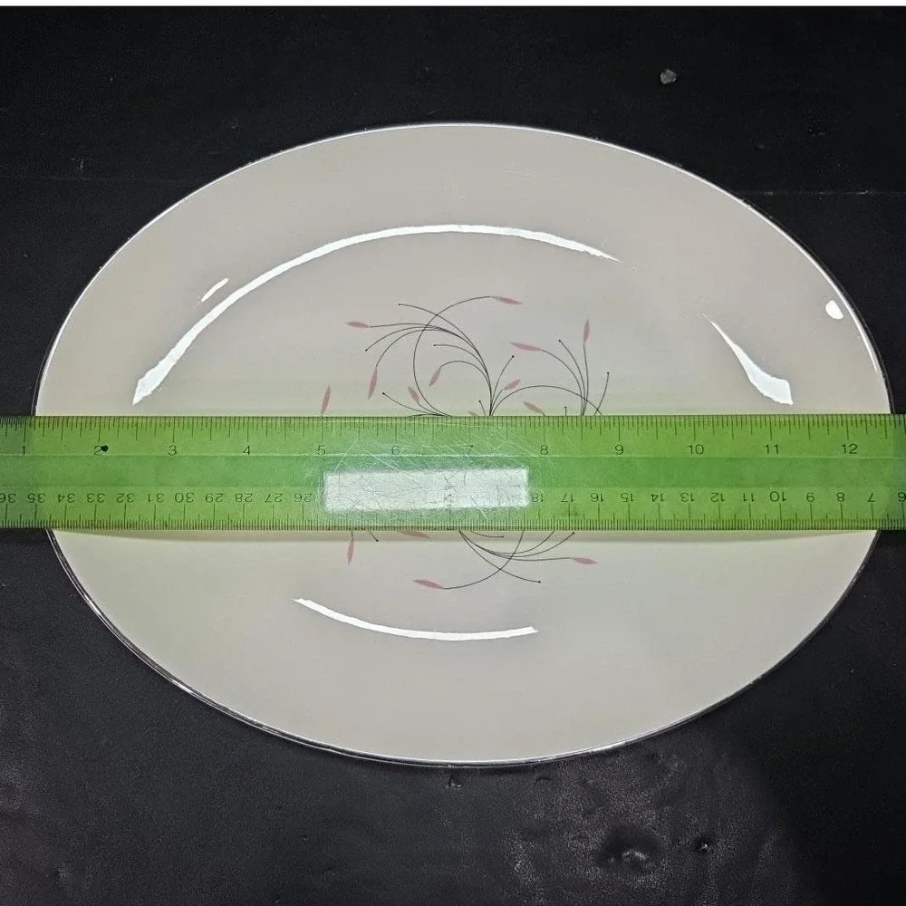 Homer Laughlin Rhythm Oval Serving Platter, Vintage Mid Century China, Tableware